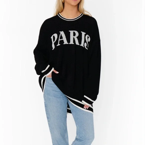 Show Me Your MuMu Adventure Black Sweater NWT NEW Medium Large - Picture 2 of 5